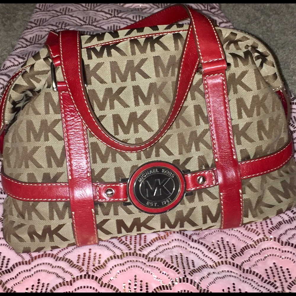 Michael Kors Signature Jacquard Satchel